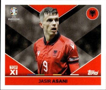 Jasir Asani Albania samolepka Topps EURO 2024 #ALB-TOP1