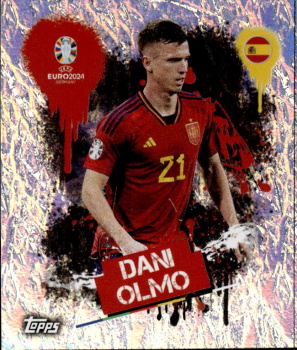 Dani Olmo Spain samolepka Topps EURO 2024 #ESP3
