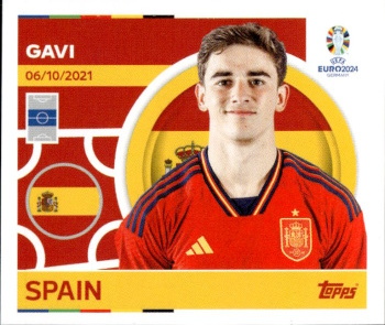 Gavi Spain samolepka Topps EURO 2024 #ESP11