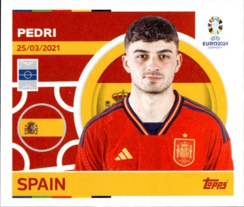Pedri Spain samolepka Topps EURO 2024 #ESP12