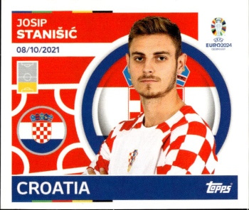 Josip Stanisic Croatia samolepka Topps EURO 2024 #CRO5