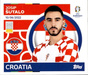 Josip Sutalo Croatia samolepka Topps EURO 2024 #CRO7