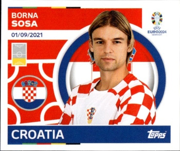 Borna Sosa Croatia samolepka Topps EURO 2024 #CRO8