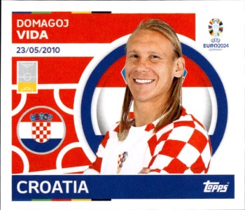 Domagoj Vida Croatia samolepka Topps EURO 2024 #CRO10