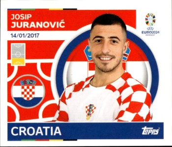 Josip Juranovic Croatia samolepka Topps EURO 2024 #CRO11