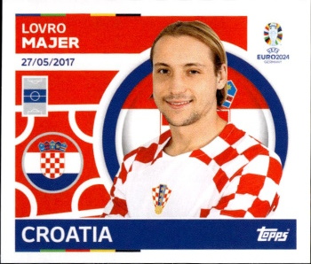Lovro Majer Croatia samolepka Topps EURO 2024 #CRO12