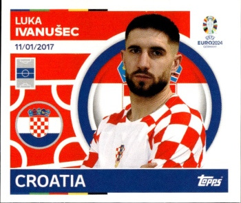 Luka Ivanusec Croatia samolepka Topps EURO 2024 #CRO16