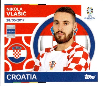 Nikola Vlasic Croatia samolepka Topps EURO 2024 #CRO18