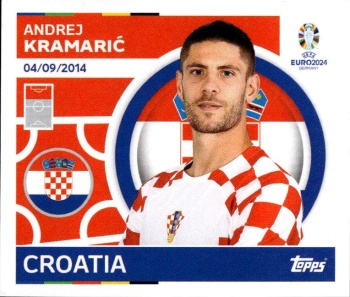 Andrej Kramaric Croatia samolepka Topps EURO 2024 #CRO20