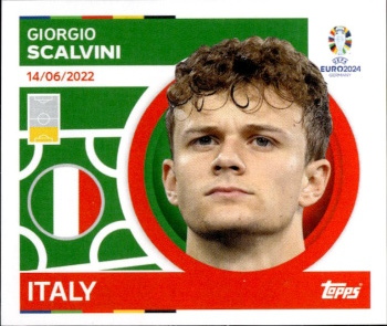 Giorgio Scalvini Italy samolepka Topps EURO 2024 #ITA8