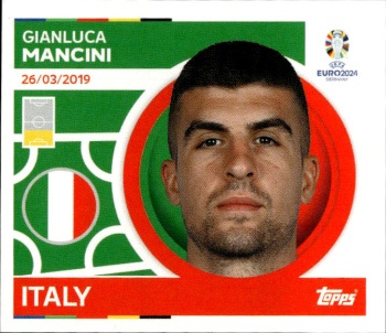 Gianluca Mancini Italy samolepka Topps EURO 2024 #ITA11
