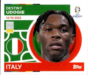 Destiny Udogie Italy samolepka Topps EURO 2024 #ITA12