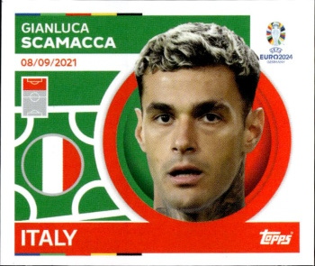 Gianluca Scamacca Italy samolepka Topps EURO 2024 #ITA18
