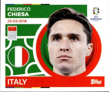 Federico Chiesa Italy samolepka Topps EURO 2024 #ITA19
