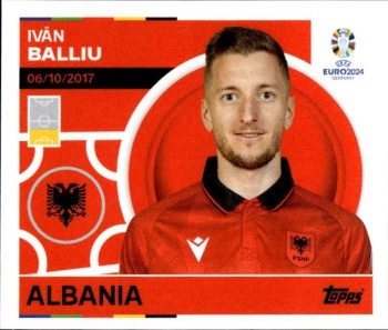 Ivan Balliu Albania samolepka Topps EURO 2024 #ALB5