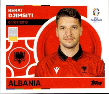 Berat Djimsiti Albania samolepka Topps EURO 2024 #ALB6