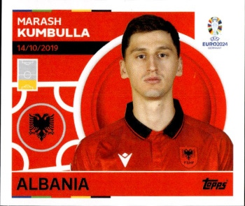 Marash Kumbulla Albania samolepka Topps EURO 2024 #ALB8
