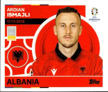 Ardian Ismajli Albania samolepka Topps EURO 2024 #ALB9