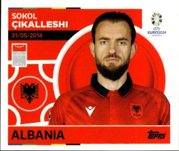 Sokol Cikalleshi Albania samolepka Topps EURO 2024 #ALB18