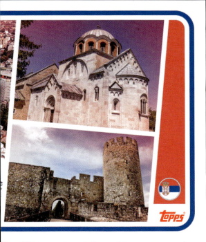 Serbia Landmark Serbia samolepka Topps EURO 2024 #SRB-P2
