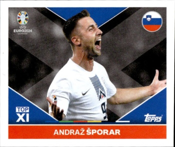 Andraz Sporar Slovenia samolepka Topps EURO 2024 #SVN-TOP2