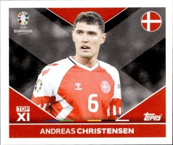 Andreas Christensen Denmark samolepka Topps EURO 2024 #DEN-TOP1