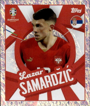Lazar Samardzic Serbia samolepka Topps EURO 2024 #SRB-PTW