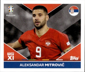 Aleksandar Mitrovic Serbia samolepka Topps EURO 2024 #SRB-TOP2