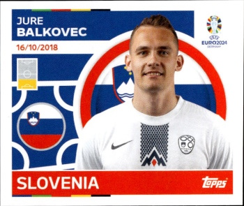 Jure Balkovec Slovenia samolepka Topps EURO 2024 #SVN5