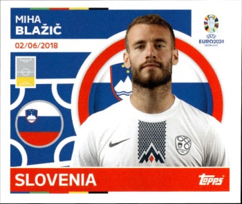 Miha Blazic Slovenia samolepka Topps EURO 2024 #SVN6