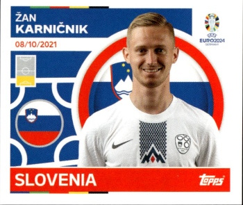 Zan Karnicnik Slovenia samolepka Topps EURO 2024 #SVN7