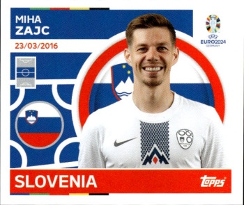Miha Zajc Slovenia samolepka Topps EURO 2024 #SVN13