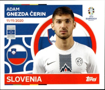 Adam Gnezda Cerin Slovenia samolepka Topps EURO 2024 #SVN15