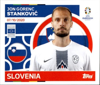 Jon Gorenc Stankovic Slovenia samolepka Topps EURO 2024 #SVN16