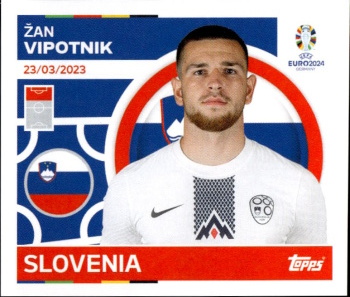 Zan Vipotnik Slovenia samolepka Topps EURO 2024 #SVN19
