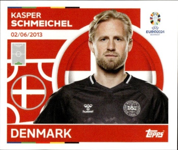Kasper Schmeichel Denmark samolepka Topps EURO 2024 #DEN4