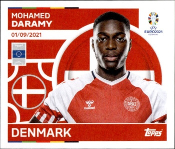 Mohamed Daramy Denmark samolepka Topps EURO 2024 #DEN15