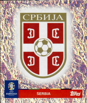 Emblem Serbia samolepka Topps EURO 2024 #SRB1