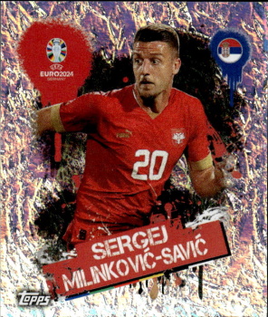 Sergej Milinkovic-Savic Serbia samolepka Topps EURO 2024 #SRB3