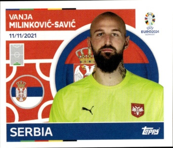 Vanja Milinkovic-Savic Serbia samolepka Topps EURO 2024 #SRB4
