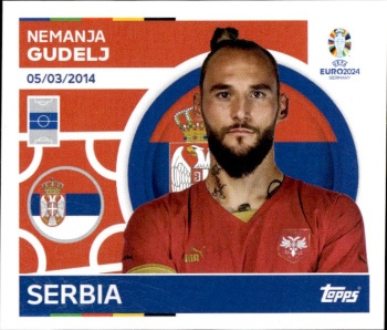 Nemanja Gudelj Serbia samolepka Topps EURO 2024 #SRB12