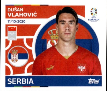 Dusan Vlahovic Serbia samolepka Topps EURO 2024 #SRB21