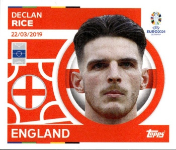 Declan Rice England samolepka Topps EURO 2024 #ENG14