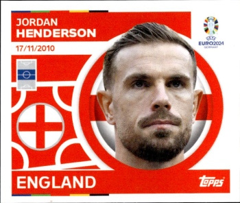 Jordan Henderson England samolepka Topps EURO 2024 #ENG15