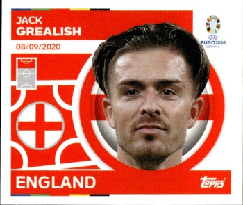 Jack Grealish England samolepka Topps EURO 2024 #ENG19