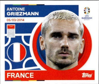 Antoine Griezmann France samolepka Topps EURO 2024 #FRA20