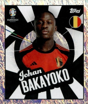 Johan Bakayoko Belgium samolepka Topps EURO 2024 #BEL-PTW