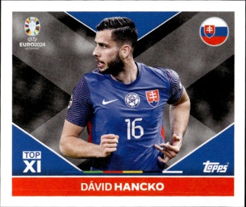 David Hancko Slovakia samolepka Topps EURO 2024 #SVK-TOP1