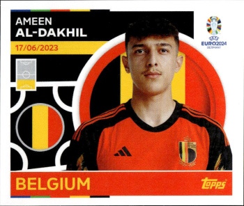 Ameen Al-Dakhil Belgium samolepka Topps EURO 2024 #BEL10