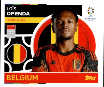 Lois Openda Belgium samolepka Topps EURO 2024 #BEL21